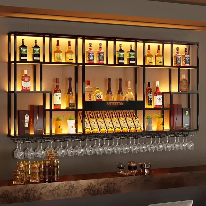 Suporte de canto para garrafa de bebida, rack de vinho montado na parede, clube, restaurante, bar moderno, suporte exclusivo