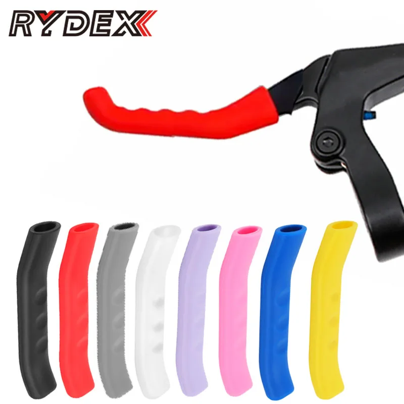 RYDEX Brake Lever Grip Purple Red Blue Green Pink Silicone Protector For Mtb Bmx Scooter Bike Levers Cover Bicycle Accessories