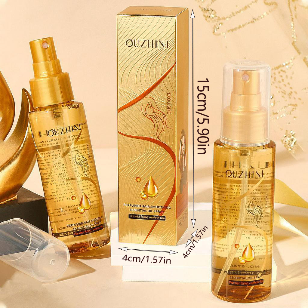 O spray de óleo essencial nutritivo profundo para cuidados com os cabelos pode aumentar a brilho e melhorar a reparação e danos ao cabelo com fragrância