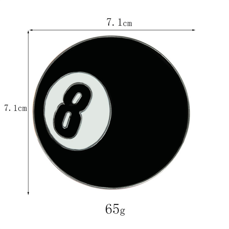 Bola negra de billar no. 8 Hebilla de cinturón Negro 8 Estilo Occidental Euroamericano