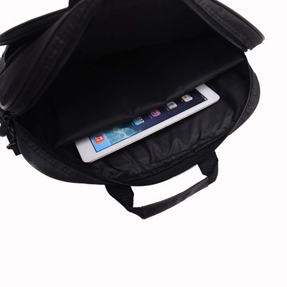 2024 Fashion Business portatile Unisex Nylon Computer borse cerniera spalla Laptop borse semplici valigetta nero bolso hombre