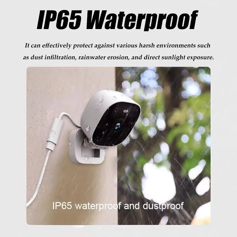 Xiaomi HD 4K Mini Security Camera Ip65 Waterproof Full Color Night Vision Motion Detect Surveillance Wifi Monitor & 2 Way Audio