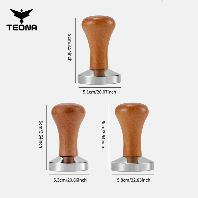 Coffee Barista Espresso Flat Tamper Base, Pressmatte, Dosierring, Kaffeekorb, Siebträgerhalter, 58 mm, 53 mm, 51 mm