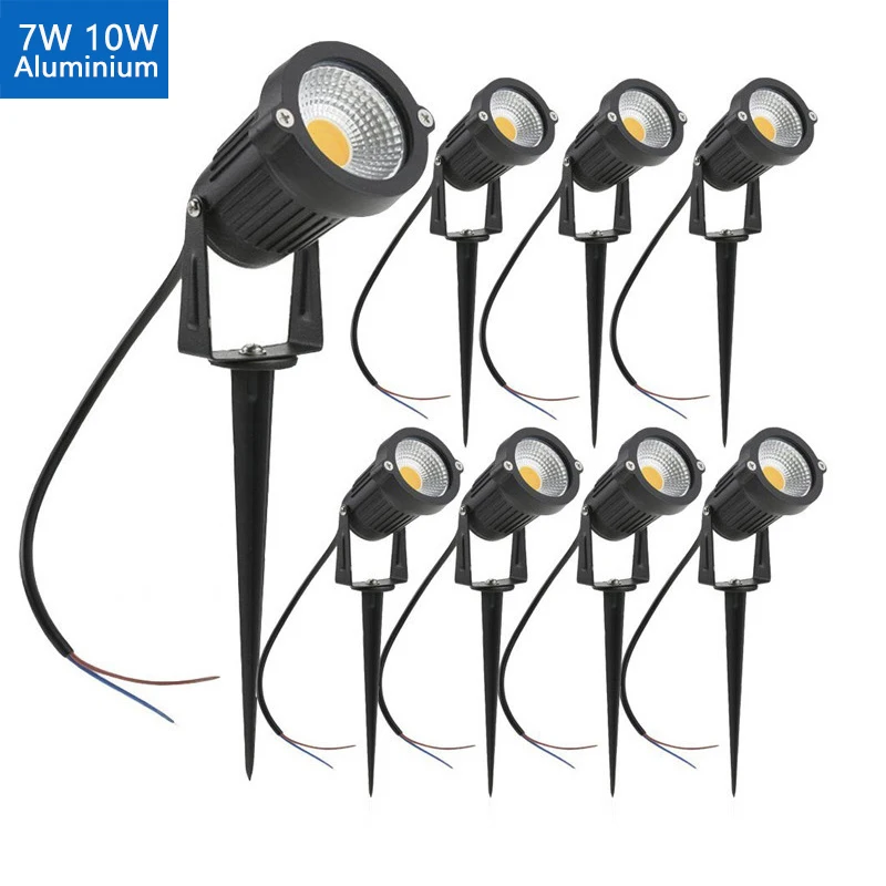 LED Garden Lights Outdoor LED Waterprof Lawn Lamp 220V110V12V 5W Landscape Spike Bulb IP65 Led Light Garden Path Spotlights