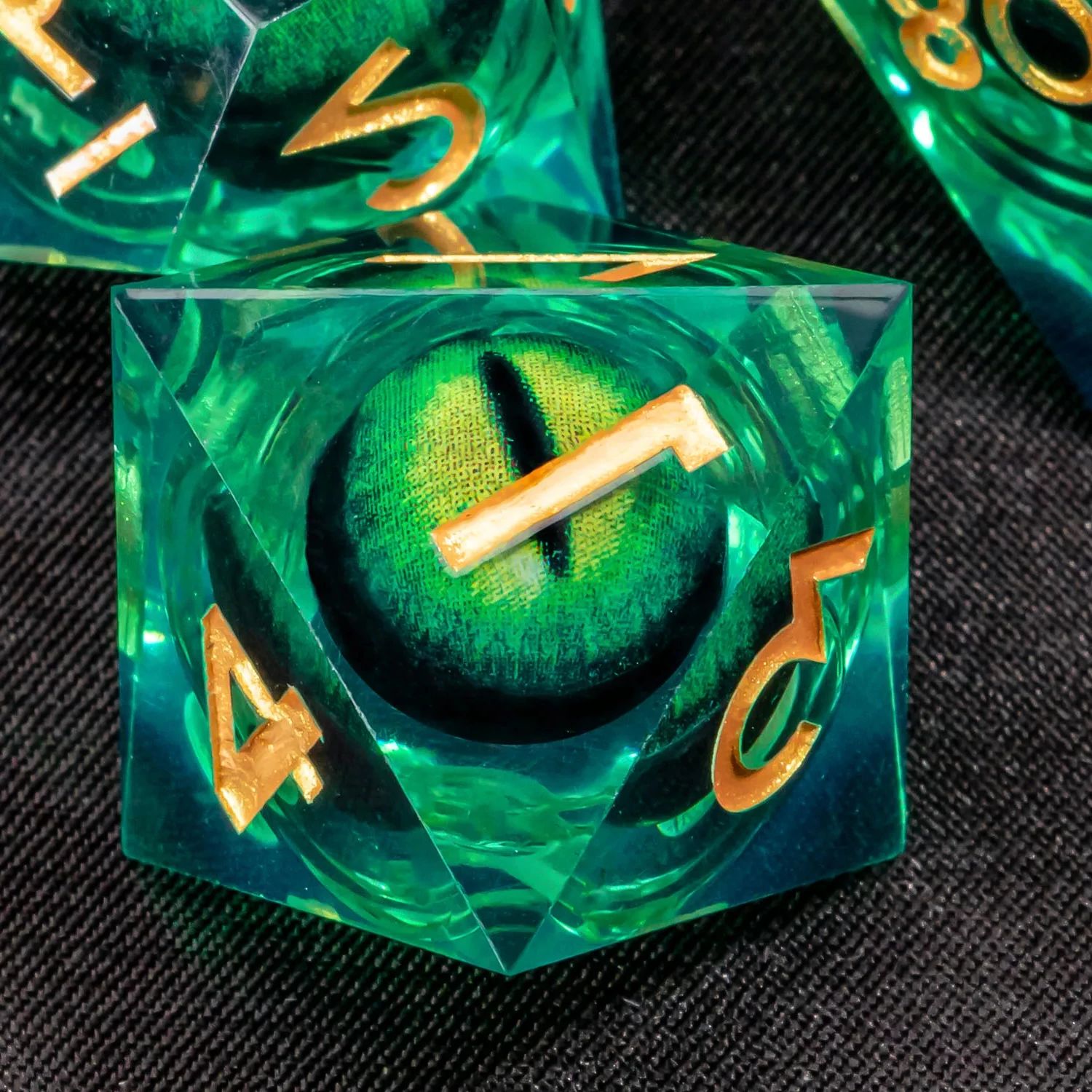 Conjunto de dados D&D de núcleo líquido DND, dados de dungeon e dragão de resina de borda afiada, dramatização, RPG D e D20, D12, D10, D8, D6, D4