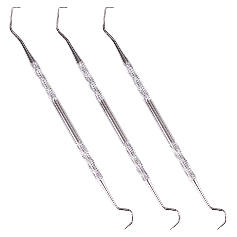 1pc Edelstahl Doppelseitige Zahnstocher Schaber Werkzeuge Parodontale Sonde Explorer Dental Fleck Entferner Für Zähne Sauber Hygiene