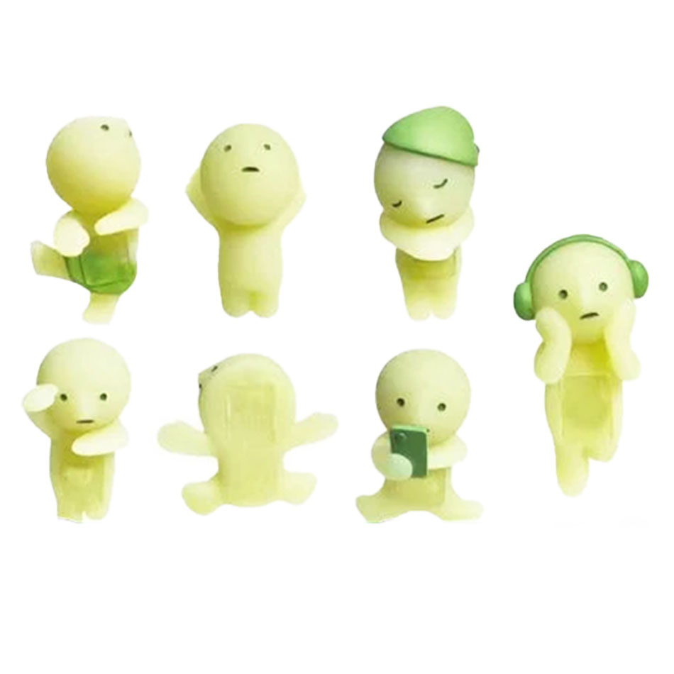 Smiski Worker Series Noctilucent Green Doll Blind Box Cute Surprise Creative Night Light Fairy Doll Decoration Christmas Gift