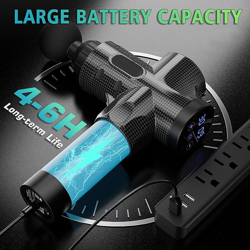 Pistolet do masażu głębokich tkanek Przenośny masażer mięśni twarzy Pistolet do masażu pleców Szyja Mięśnie ciała Narzędzie fitness