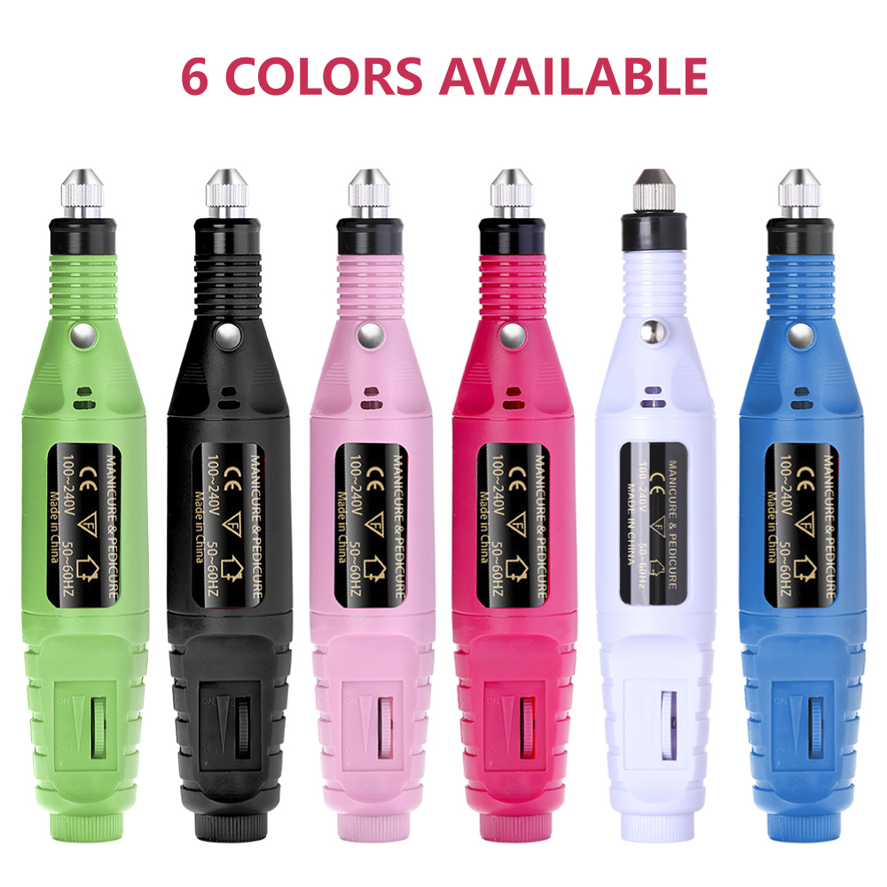 LULAA Elétrica Prego Drill Machine Set Pedicure Moagem Equipamento Moinho Para Manicure Profissional Forte Prego Polimento Ferramenta