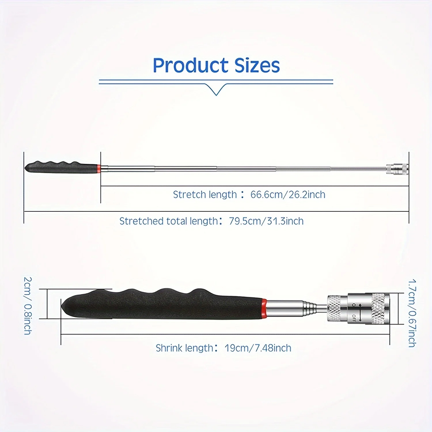 Telescopic Pickup Magnetic Iron Rod ในครัวเรือนยานยนต์ซ่อมและตรวจสอบเครื่องมือ Strong Magnetic สกรูโลหะดูด Rod