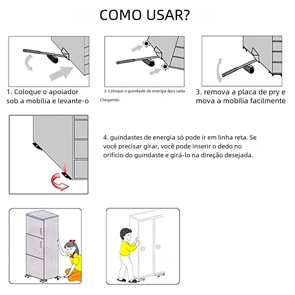 Conjunto de movimentação de móveis para serviço pesado, ajudante de móveis em movimento, máquina de lavar, geladeira, ferramenta de transporte para casa