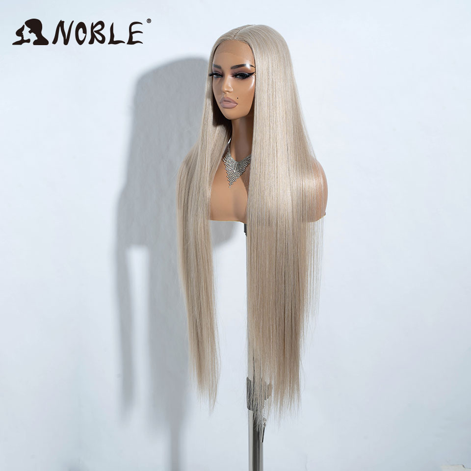Edele cosplay pruiken voor zwarte vrouwen rechte synthetische kant pruik 38 inch ombre blonde kant pruik cosplay blonde synthetische kant pruik