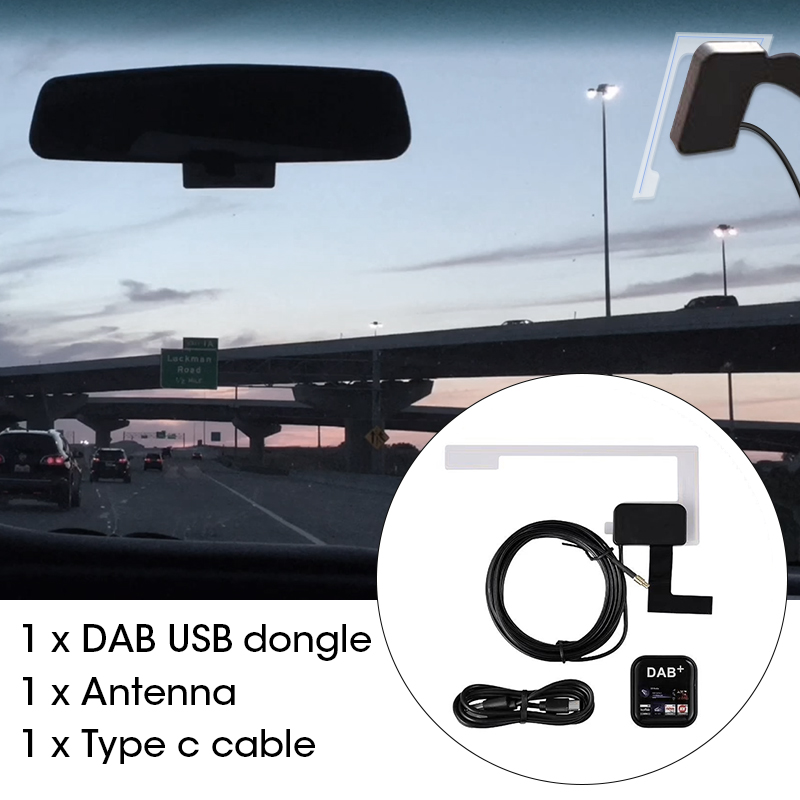 DAB/DAB + เสาอากาศพร้อมอะแดปเตอร์ USB Android รถวิทยุ GPS เครื่องรับสัญญาณสเตอริโอสําหรับยุโรป Universal สัญญาณหัวหน่วย Player