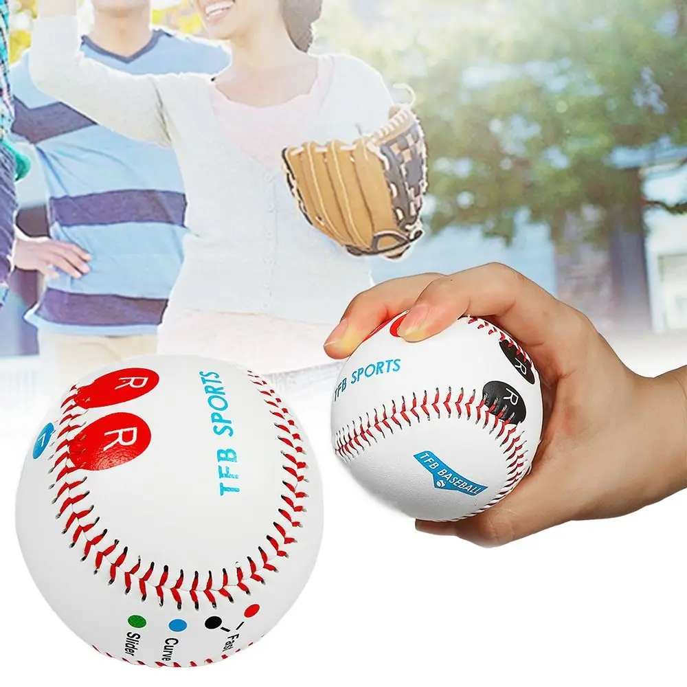 Standardowy 9-calowy treningowy baseball z markerami pozycji palców Zestaw trenera rzucania baseballu