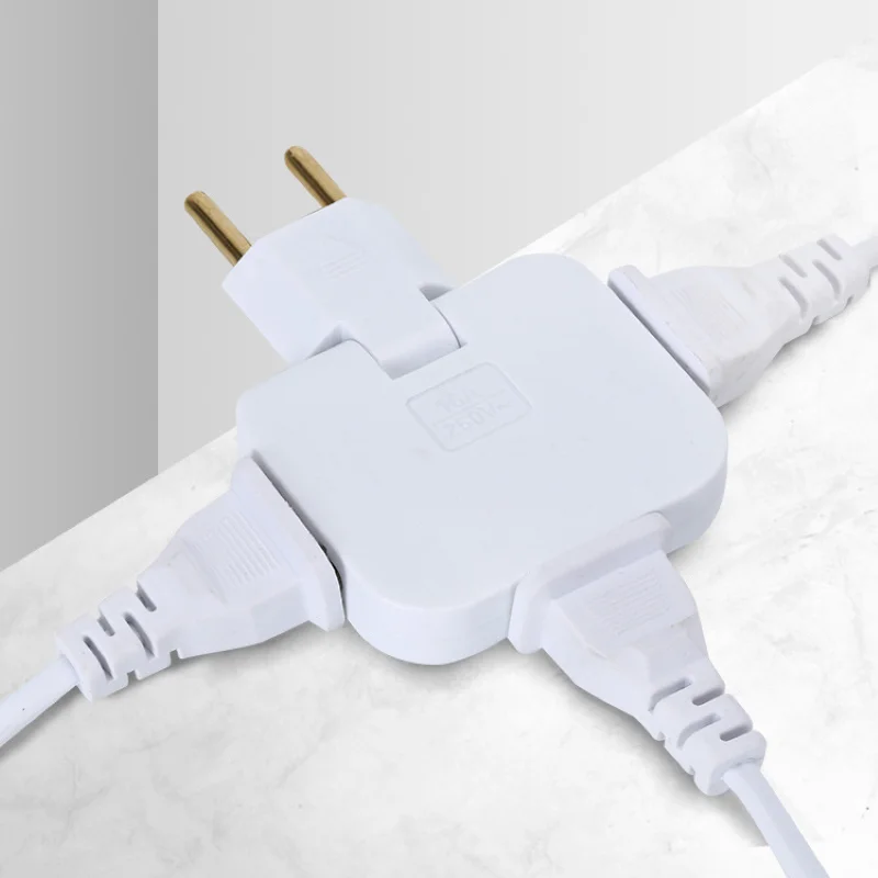 EU Travel Adapter 3 in 1 - ตัวแปลงปลั๊ก US ไปยังยุโรปพร้อมพอร์ต USB 2 พอร์ต |   อะแดปเตอร์ Type C/E/F รองรับ (เยอรมนี ฝรั่งเศส อิตาลี)