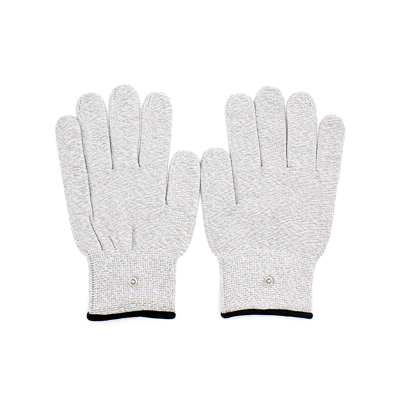 Elektroden Leitfähige Faserhandschuhe für Maschine Ems Einheit Finger Muskelstimulator Massagegerät Körpermassagegerät Zubehör