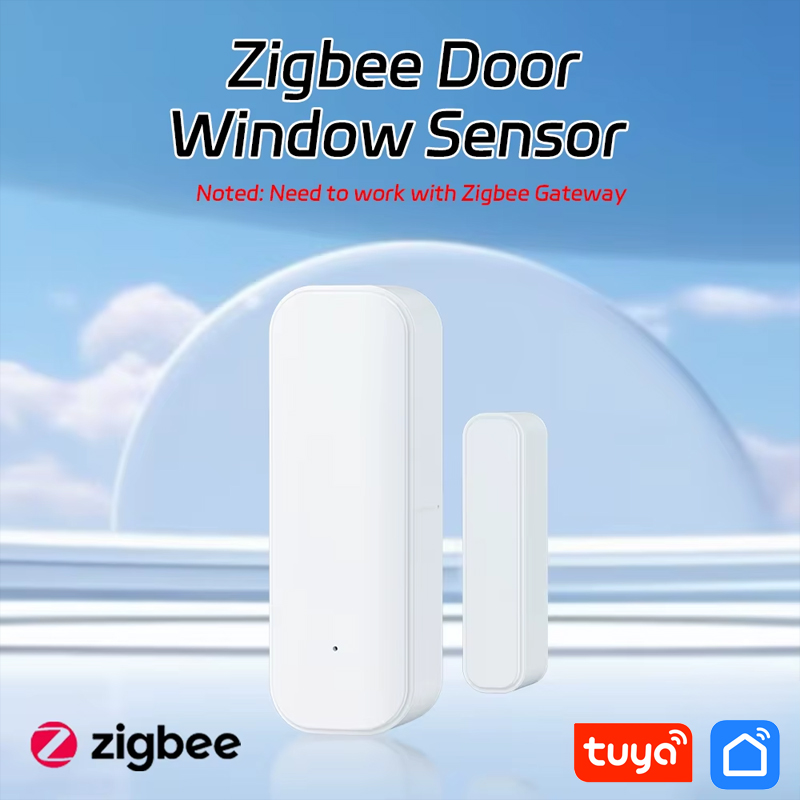 ZigBee Smart Door Window Sensor Tuya Magnetic Detector Security Protection Open Closed Alarm APP Remote Works with Alexa Google