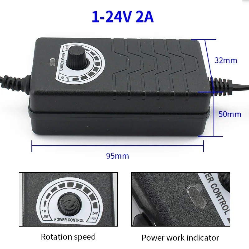AC Adjustable Power Adapter 1 V-24 V 3 V-36 V 3 V-24 V 24 V-36 V 5 V-12 V 3 V-12 V ต่างๆแรงดันไฟฟ้าแหล่ง DC สําหรับ 2835 5050 5730 LED Strip