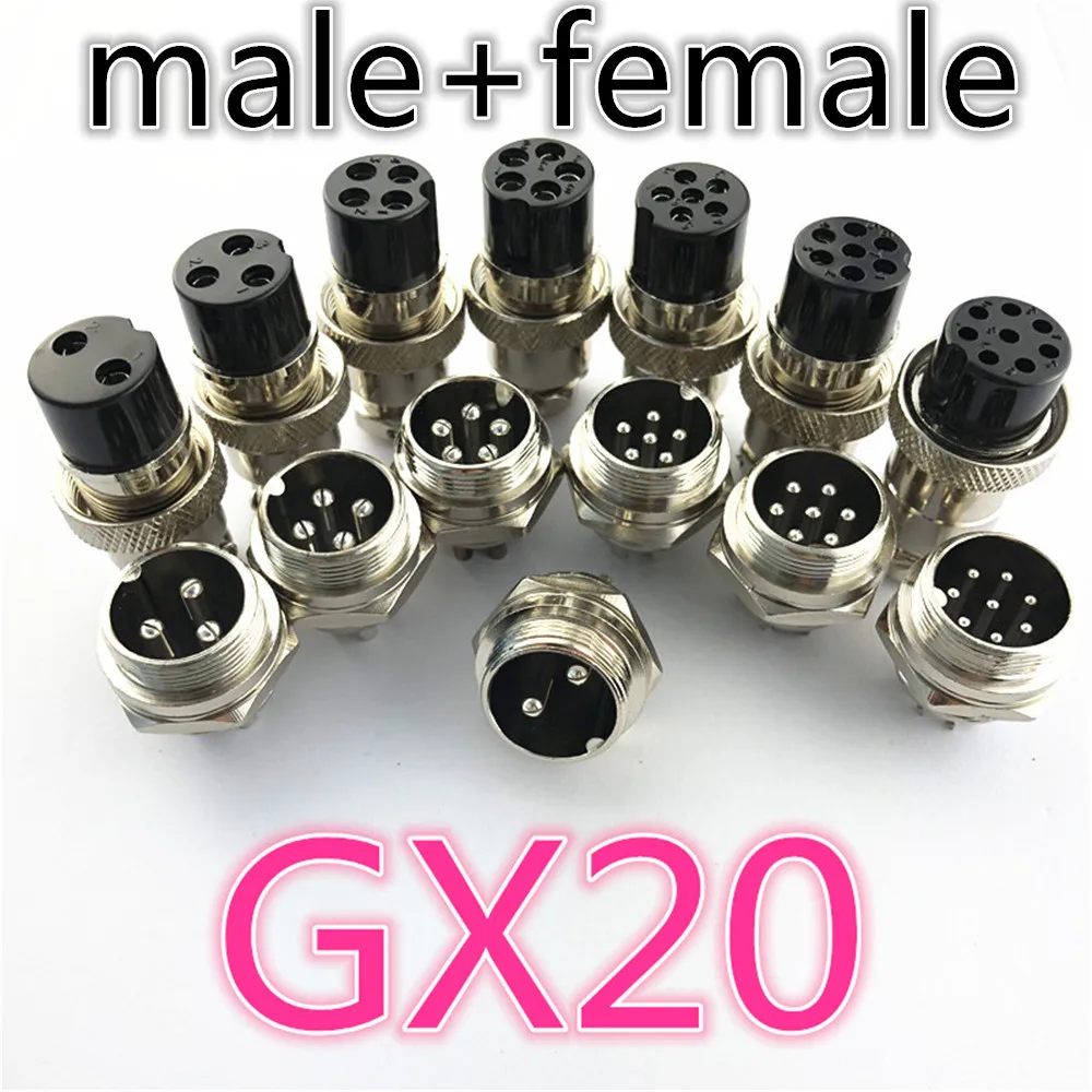 GX12 GX16 GX20 2/3/4/5/6/7/8/9/10 Pin macho hembra Cable Circular enchufe de aviación conector de Panel Dropshipping