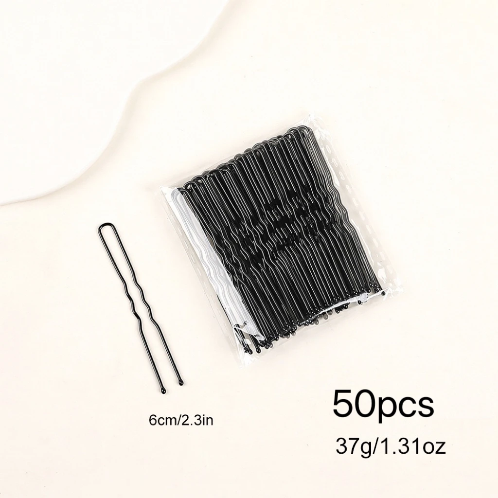 100ชิ้นหมุดบ๊อบบี้2.2 "สีดำชุดปิ่นปักผมสำหรับผู้หญิงหญิงสาวเด็กร้านทำผมลอนยึดแน่นกิ๊บติดผม