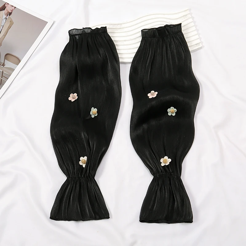 Atacado luva longa de renda gótica fina oca luvas sem dedos mulheres mangas de proteção solar oversleeve malha braço manga protetor solar