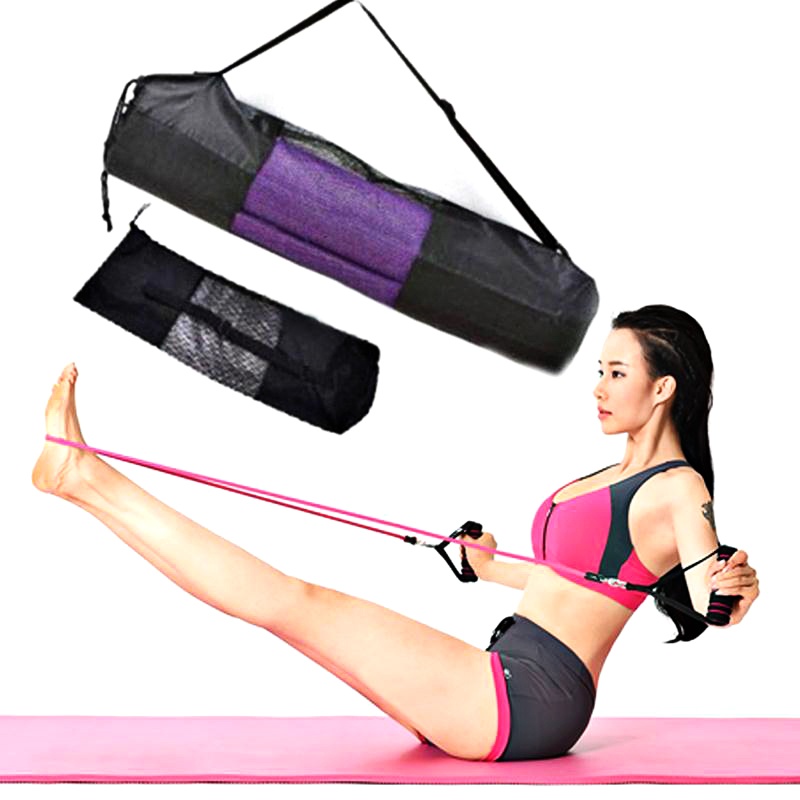 Bolsa portátil para esterilla de Yoga, accesorio de nailon para Pilates, herramienta deportiva de malla, correa ajustable, suministro de manchas