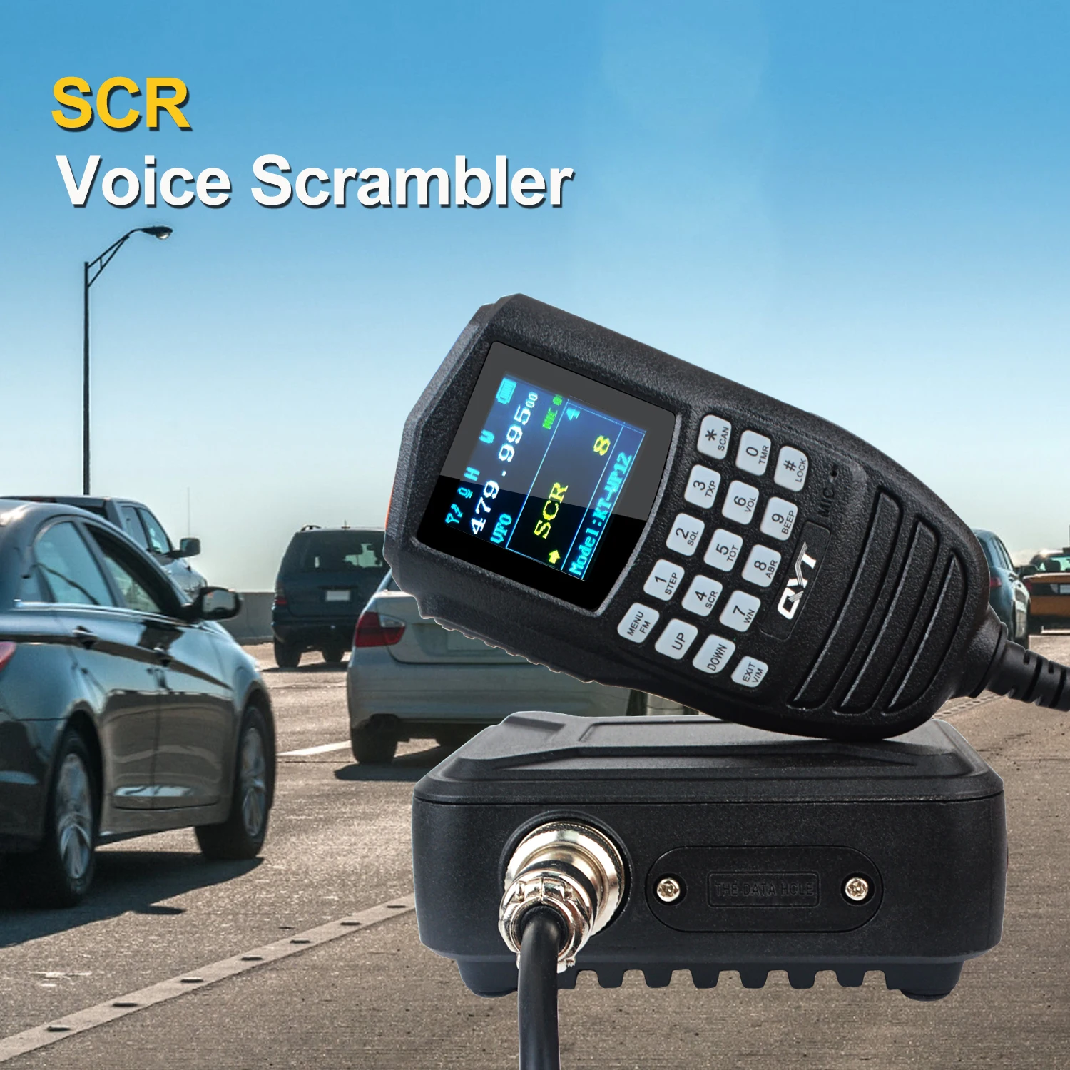 QYT KT-WP12 Walkie Talkie VHF UHF 70CM 2M 200Ch 25W Dual Band Mini Radio Amatorskie Mobilne FM z Funkcją VOX, Scramblerem i Mikrofonem Ręcznym