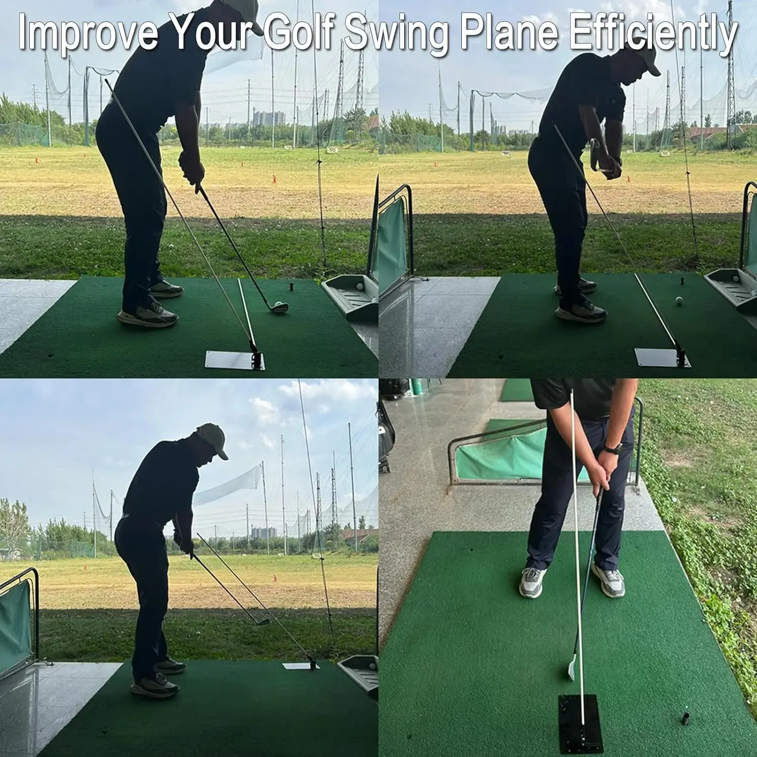 Supporto per bastone per allineamento da Golf piastra per allenamento Swing Plane Trainer Training Aid Alignment Stick Base
