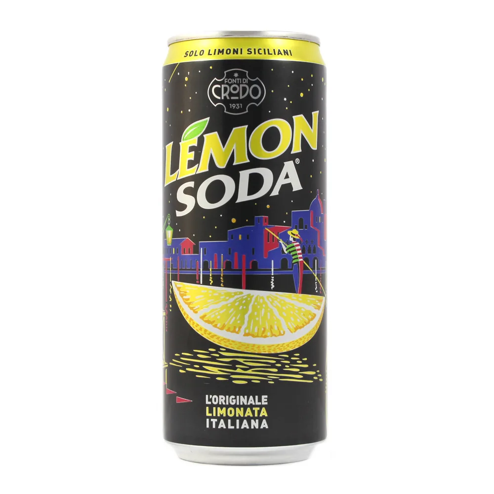 Zitronen sodadose kohlensäure haltiges Getränk mit Zitronen geschmack 330ml - Fondi di Crodo