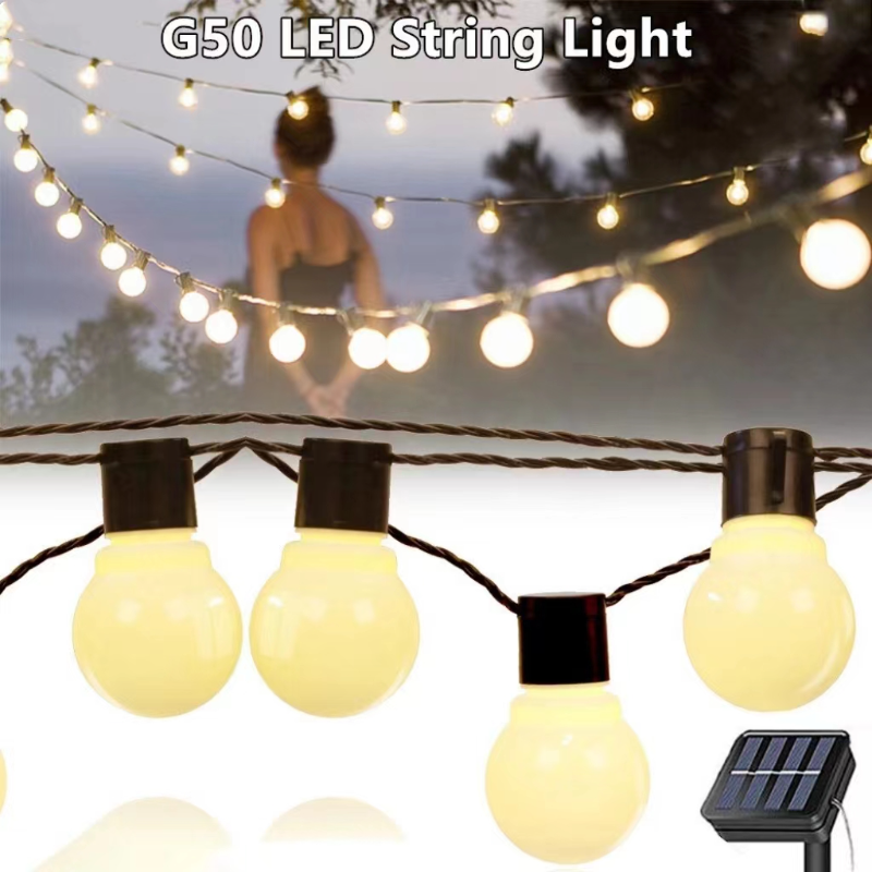 Bombillas G50, luz ambiental, guirnaldas de luces Led, luz Solar para exteriores, fiesta de boda, Navidad, decoración del jardín del hogar
