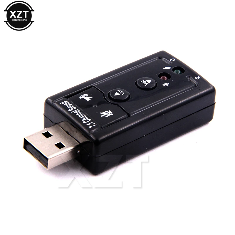 USB 2.0 3D Virtual 12Mbps External 7.1 Channel 3D Virtual Audio Sound Card Adapter for PC Laptop