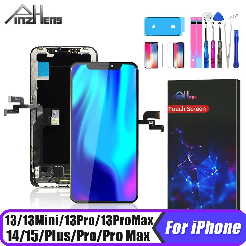 PINZHENG Высококачественный экран INCELL LCD OLED для iPhone 14 Pro 15 Plus 13 Pro Max Дисплей для замены iPhone с инструментами