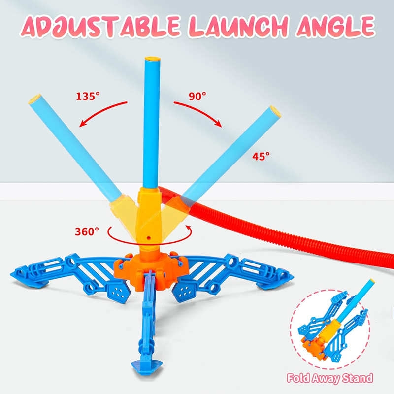 Toy Rocket Launcher for Kids, Stomp to Flying Foam Rocket & Jump Air Launch Pad, Fun Outdoor Activitie Sport Game for Children