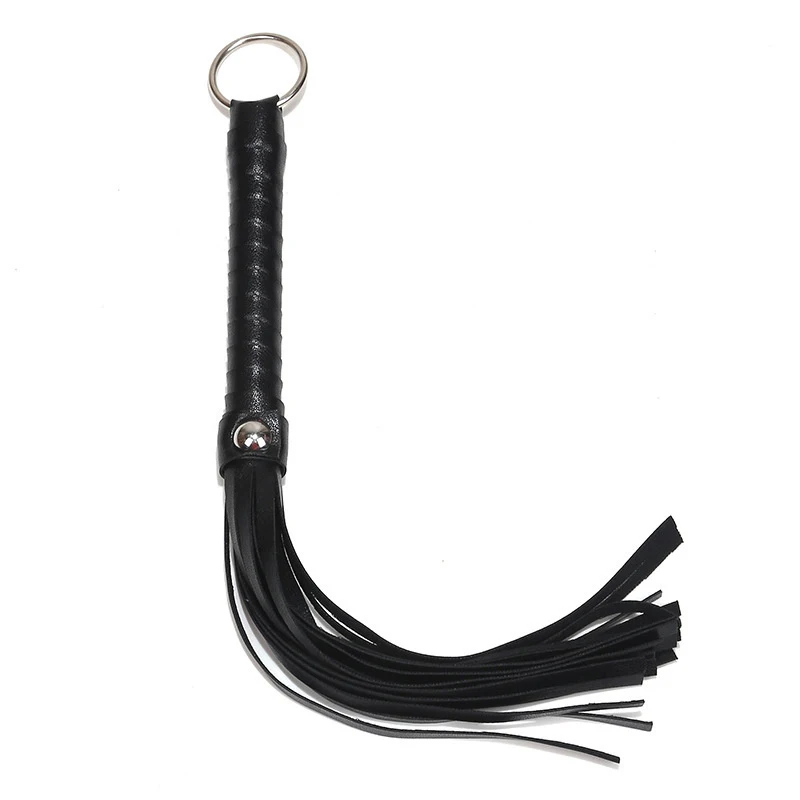 Fouet d'équitation en cuir PU de haute qualité, fouet d'équitation noir, fouet d'équitation, fête de course, flogger, poignets, reine