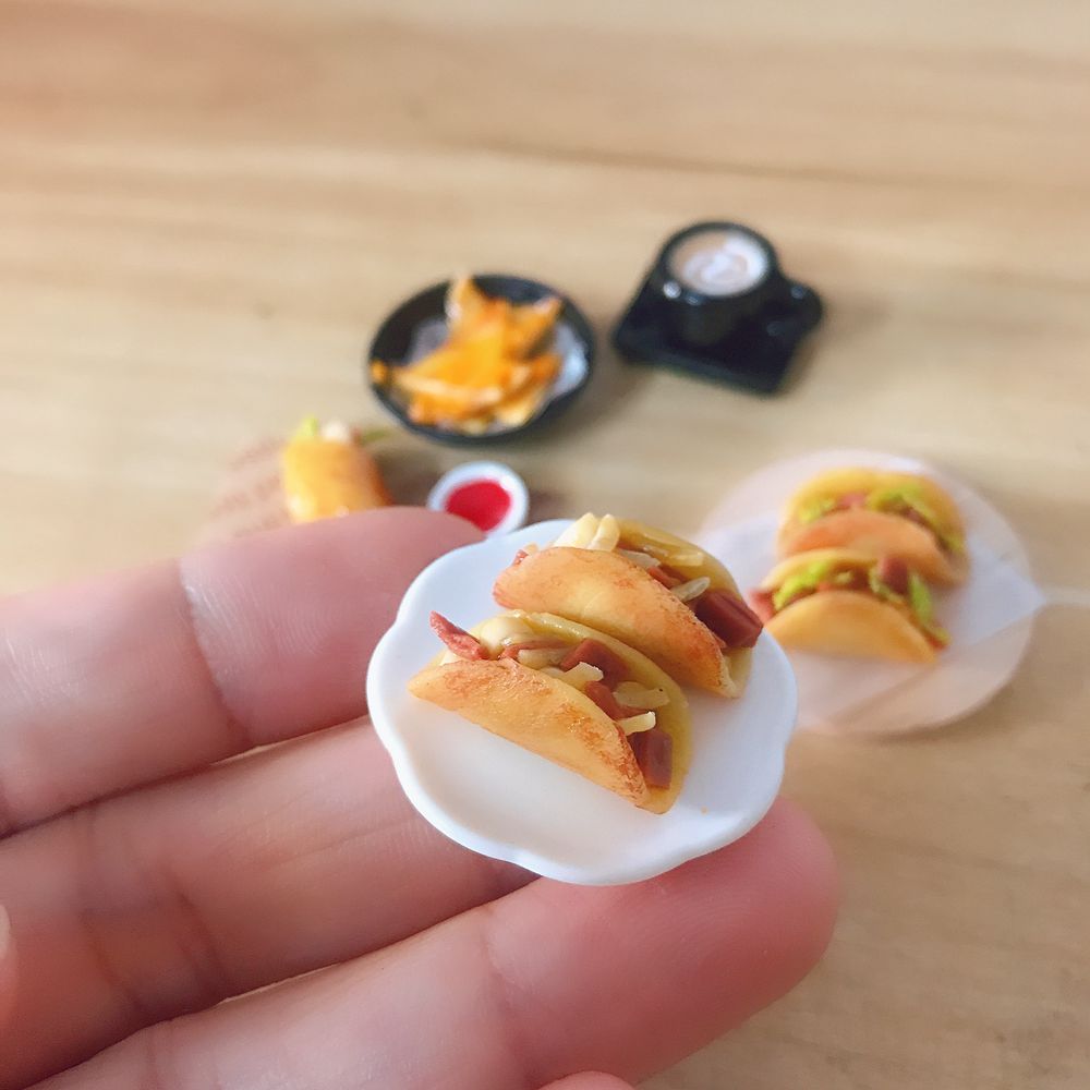 1/12 skala domek dla lalek miniaturowe tacos pieczenie burrito dla Blyth OB11 BJD domek dla lalek kuchnia zagraj w akcesoria do zabawek
