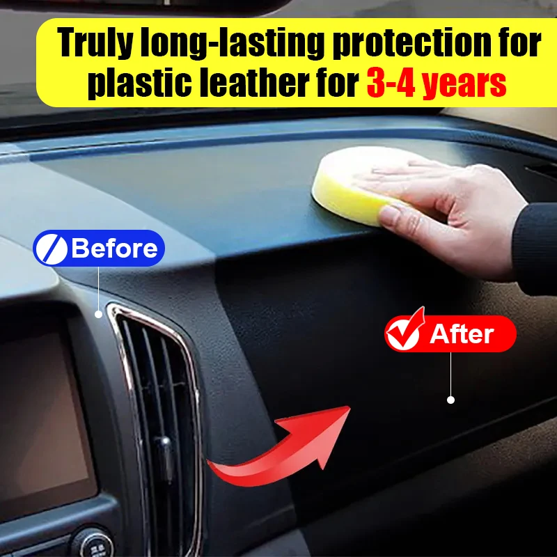 Restauratore di plastica per auto Ritorno al nero lucido Rinnovatore di plastica Rivestimento duraturo Pelle Ripristina prodotti per la pulizia del lucidatura automatica