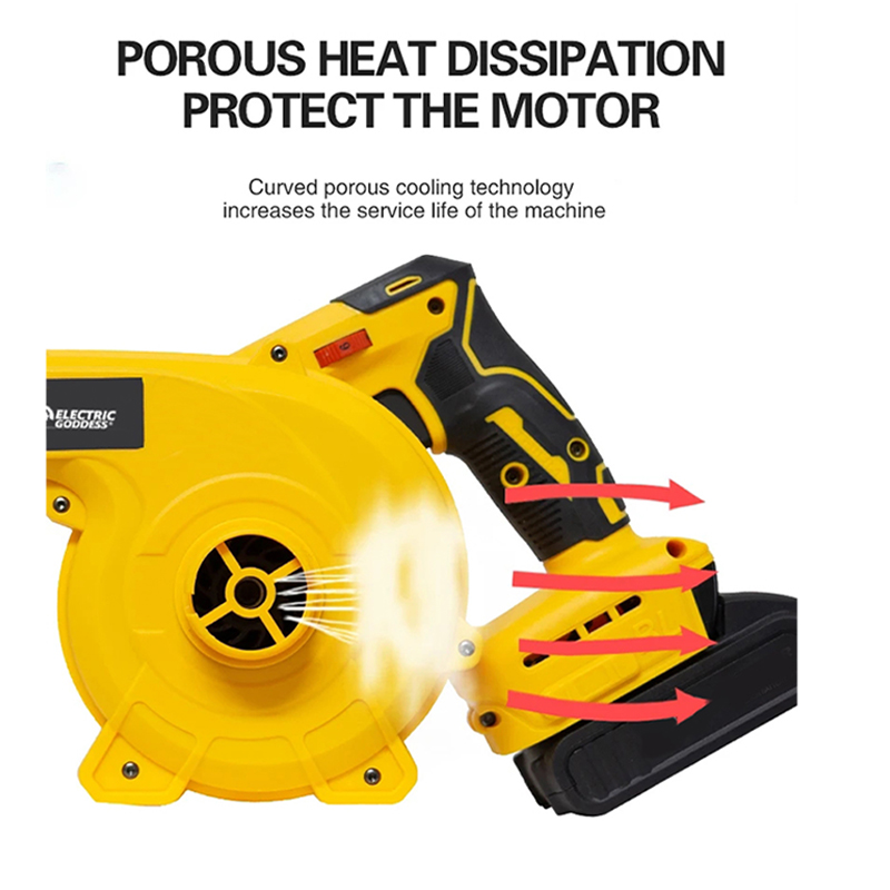 Ventilador de pó compacto para local de trabalho, aspirador de pó para folhas de jardim, recarregável, sem fio, ferramenta nua com bateria dewalt 18V