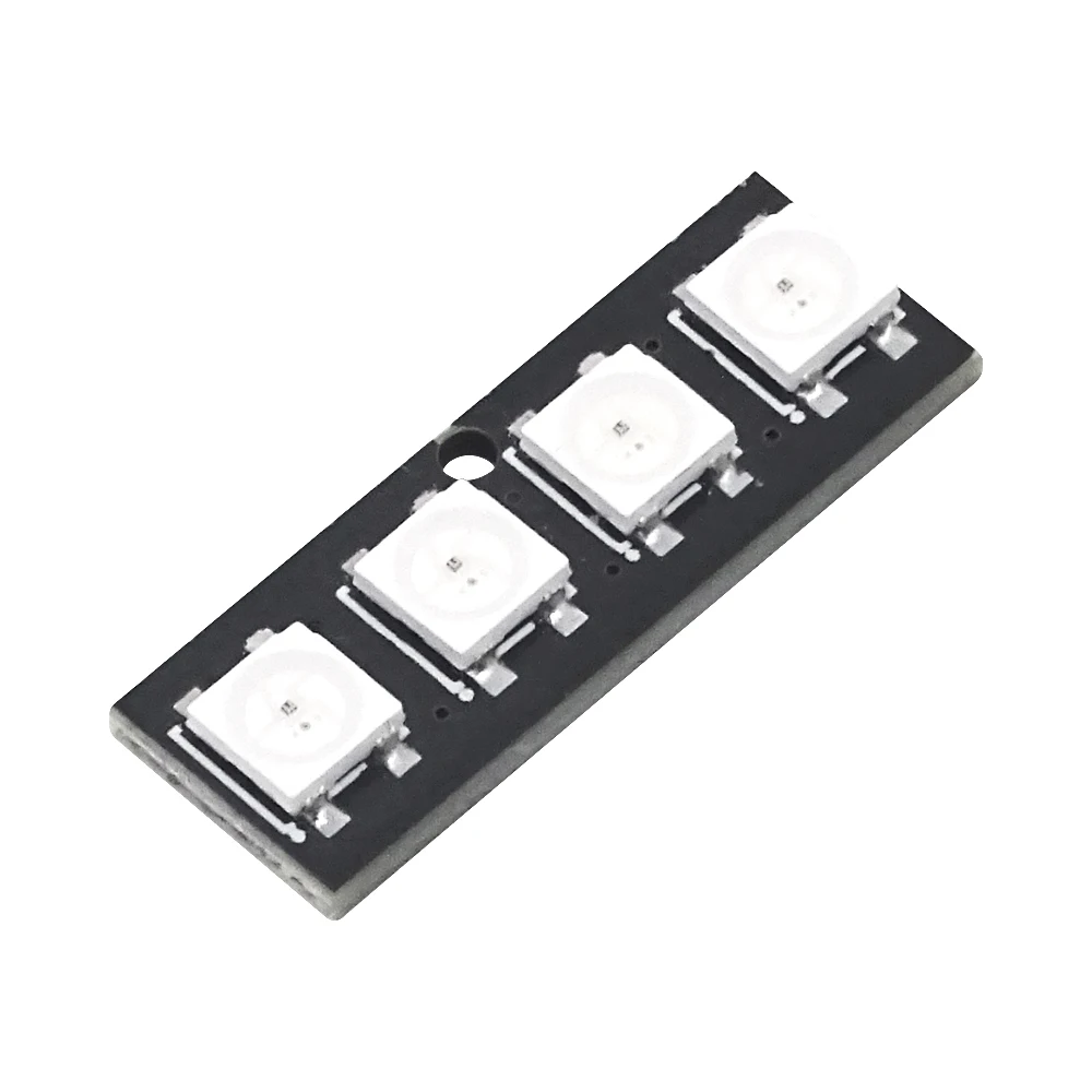 Módulo de cuentas de luz WS2812 de 4 bits, barra de luz de tira, lámpara deslizante de conducción a todo color, módulo de placa de desarrollo SCM, 1 Uds.