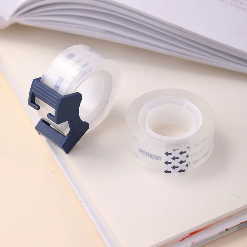 1Pc 투명 소형 테이프 12mm 접착제 절단 도구 쓰기 가능 보이지 않는 수정 문구