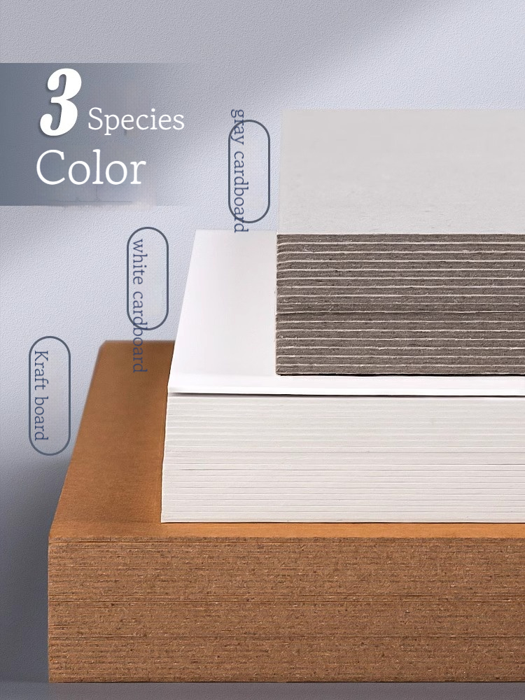 Papel Kraft Borrence A3/A4/A5, calidad de 1/1, 5/2/2, 5/3mm de espesor, papel Kraft blanco, bricolaje, fabricación de tarjetas hechas a mano, cartón de papel artesanal