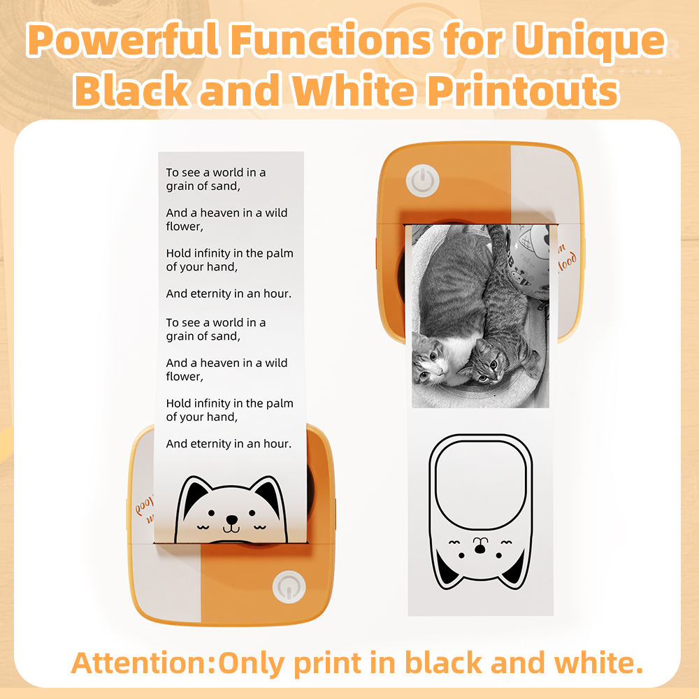 New Photo Printing Machine D2 Mini Printers Thermal Paper Stickers Paper Label Sticker Label Maker Printer for Error Printing