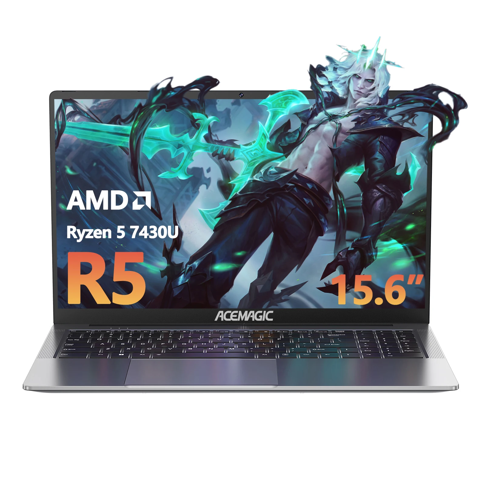 ACEMAGIC Laptop 15,6 pollici FHD AMD Ryzen 5 7430U 16 GB RAM 512 GB SSD Windows 11 Pro Notebook 180° Flip Computer Wi-Fi 6 BT5.2