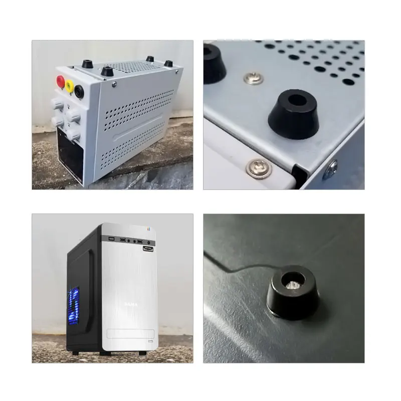 8 個アンチスリップ家具脚足黒スピーカーキャビネットベッドテーブルボックス円錐ゴムショックパッド床プロテクター家具部品