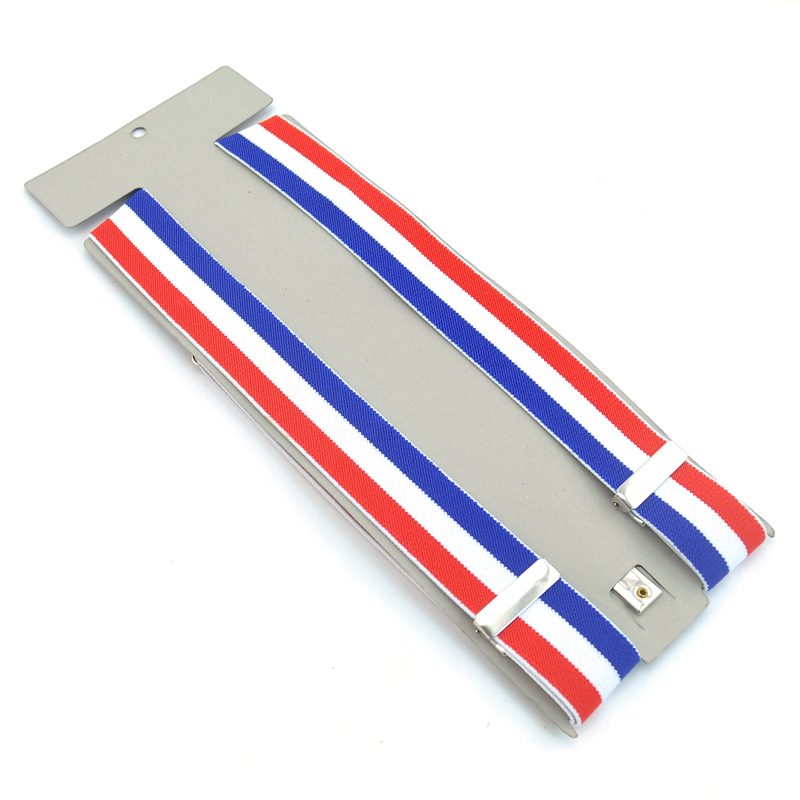 Новые подтяжки шириной 3,5 см с 6 полосками, мужские подтяжки унисекс, эластичные подтяжки Suspensorio, модные подтяжки с синим/белым/красным флагом