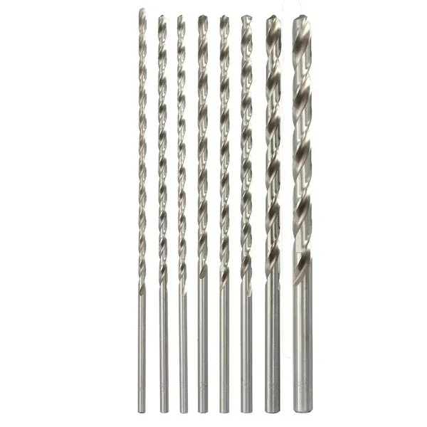 2 มม./3 มม./4 มม./5 มม./6 มม./7 มม./8 มม. ความยาว 200 มม. ยาวพิเศษ HSS Straight Shank เจาะบิตไม้อลูมิเนียมและพลาสติกขยาย Twist เจาะ