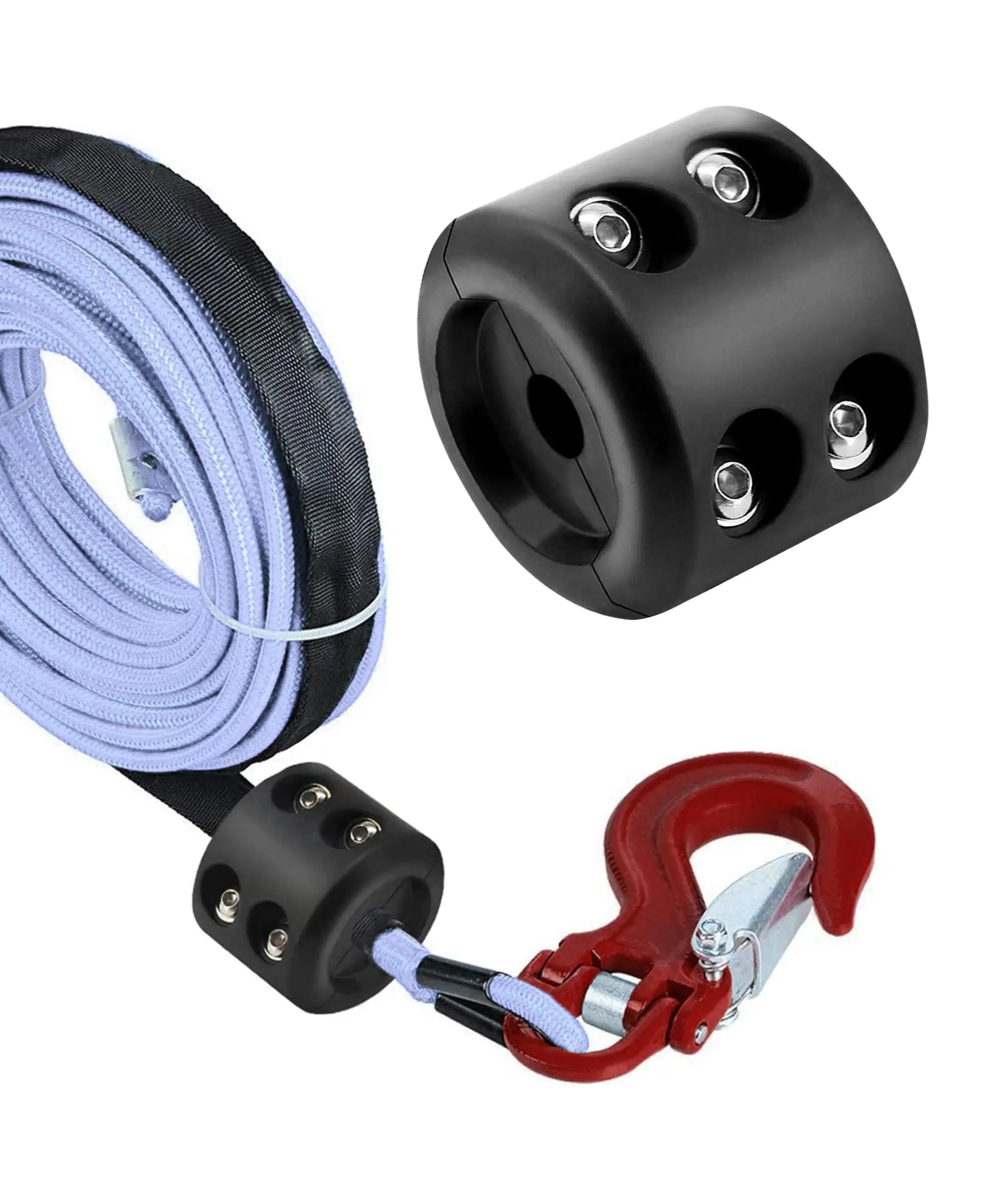 Rolha de guincho para caminhão de cabo utv atv rolha de cabo de guincho de borracha universal gancho rolha de borracha guincho corda linha saver