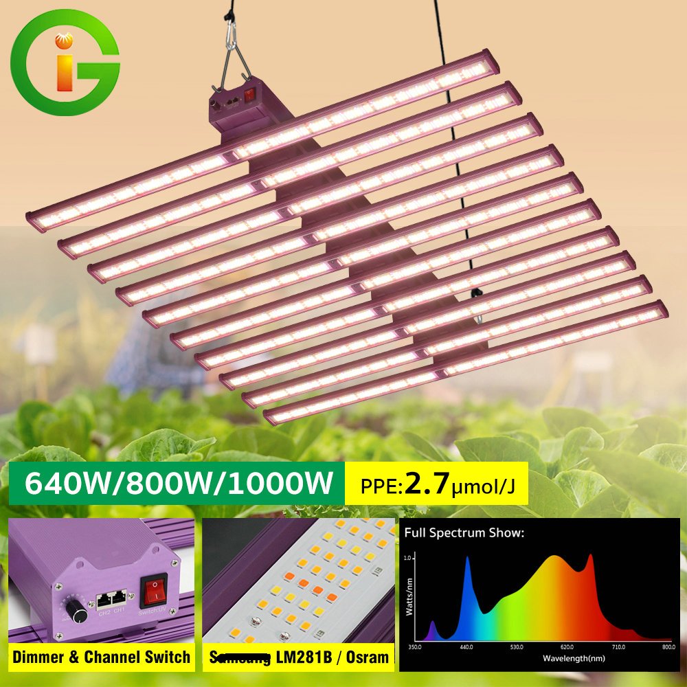 Lm281b LED Grow Light Board Quanten balken Kit 240w 650w 1000w Dimmer Pflanzen Lampe mit 3000k 5000k Weißlicht fs uv ir Innen gebrauch