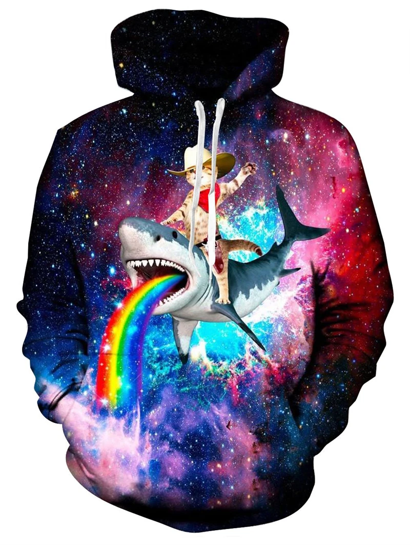 Nuevo estampado sudaderas con capucha Unisex novedad estampado 3D Patternv Sudadera con capucha con bolsillo Sudadera con capucha ropa de calle suelta cómoda