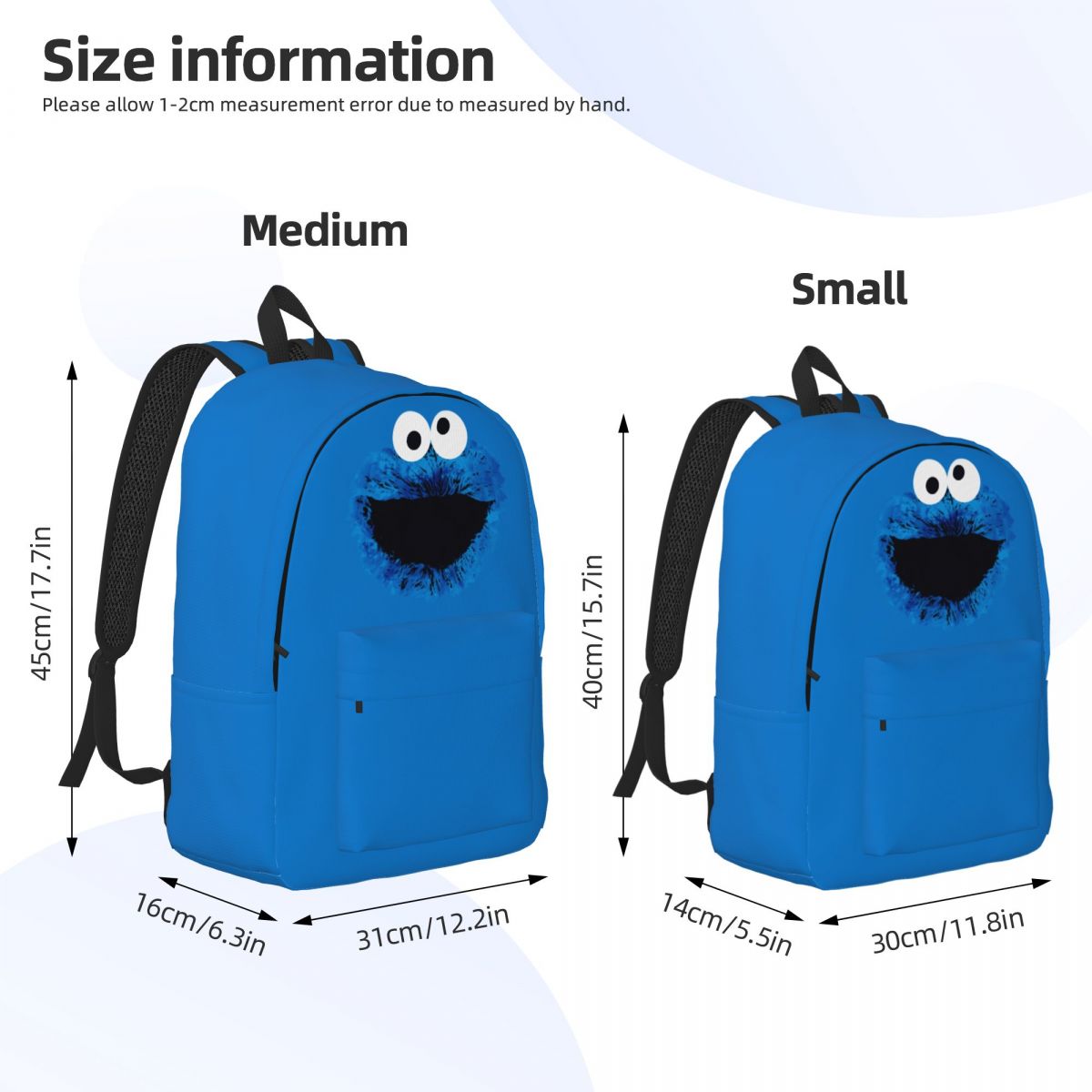 Sesamed Streeted for Teens Student School Book Bags Canvas Daypack Middle High College Hiking