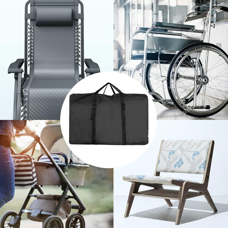 600DOxford Cloth Extra Large Furniture Storage Bag，Zipper Bag with Handle and Extension，Large Outdoor Chairs and Folding Bed Sto